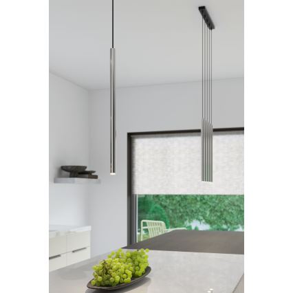 Candeeiro suspenso PASTELO 1xG9/8W/230V cromado brilhante