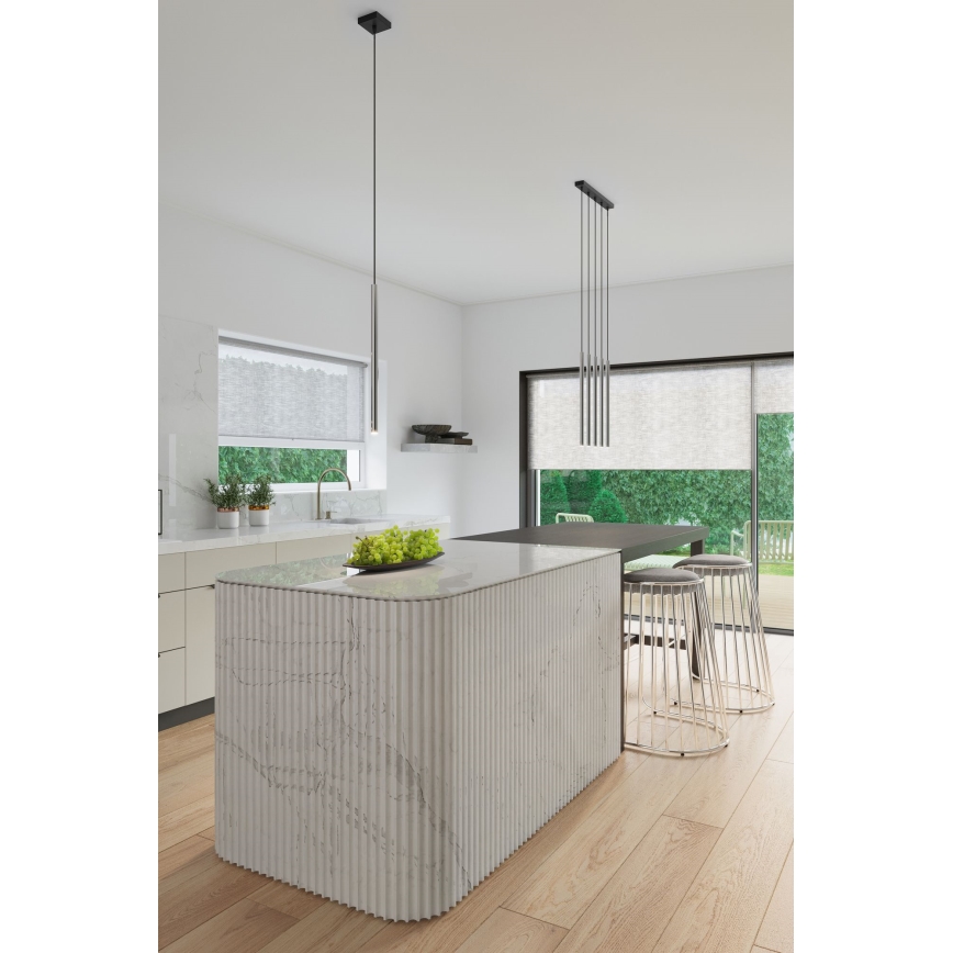 Candeeiro suspenso PASTELO 1xG9/8W/230V cromado brilhante