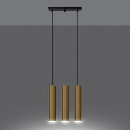 Candelabro suspenso LAGOS 3xGU10/10W/230V dourada