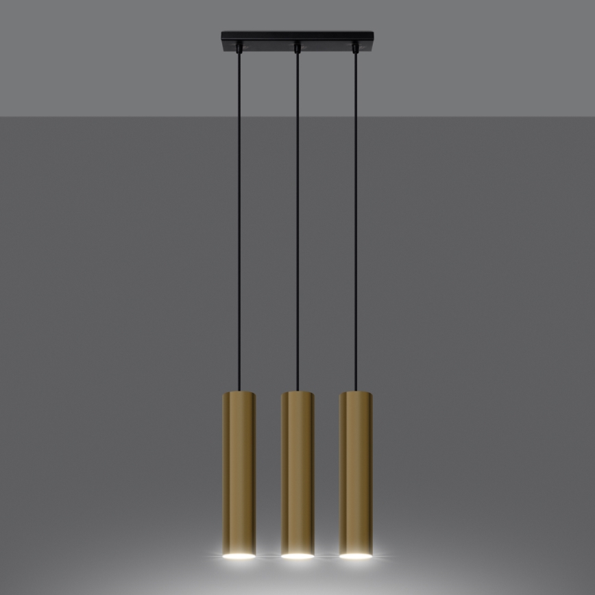 Candelabro suspenso LAGOS 3xGU10/10W/230V dourada