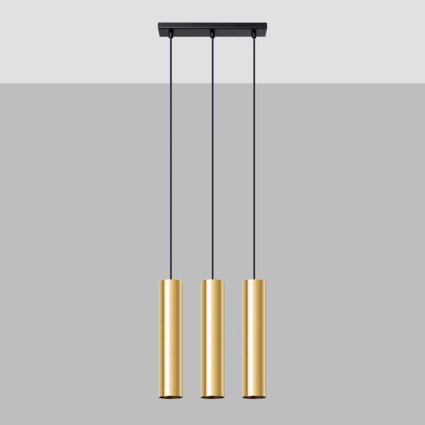 Candelabro suspenso LAGOS 3xGU10/10W/230V dourada