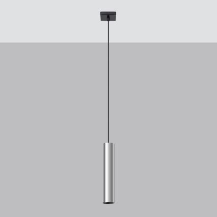 Candeeiro suspenso LAGOS 1xGU10/10W/230V cromado brilhante