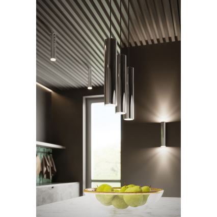 Candeeiro suspenso LAGOS 1xGU10/10W/230V cromado brilhante