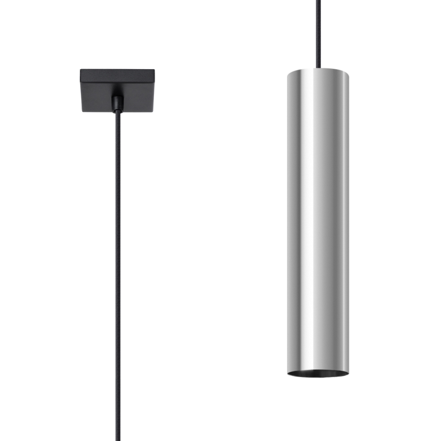 Candeeiro suspenso LAGOS 1xGU10/10W/230V cromado brilhante