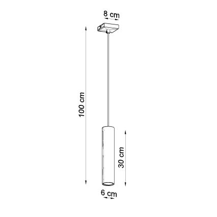 Candeeiro suspenso LAGOS 1xGU10/10W/230V cromado brilhante