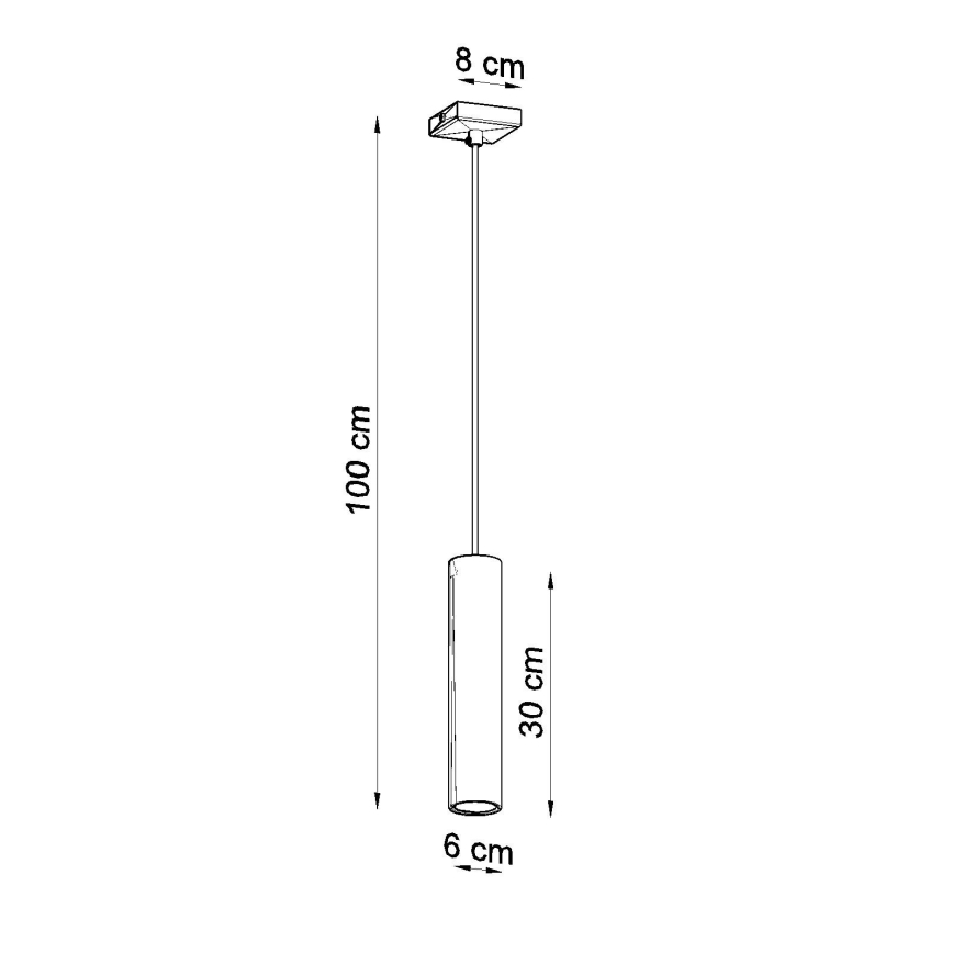 Candeeiro suspenso LAGOS 1xGU10/10W/230V cromado brilhante