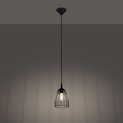 Candelabro suspenso LEYO 1xE27/15W/230V preto