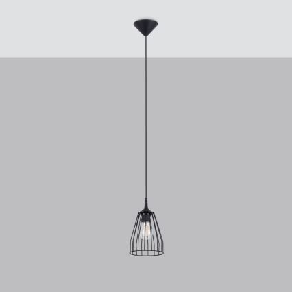 Candelabro suspenso LEYO 1xE27/15W/230V preto