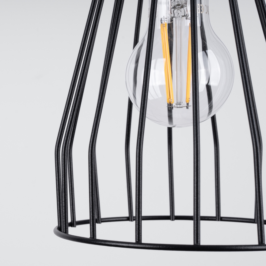 Candelabro suspenso LEYO 1xE27/15W/230V preto