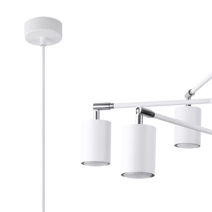 Candelabro suspenso LEMMI 6xGU10/10W/230V branco
