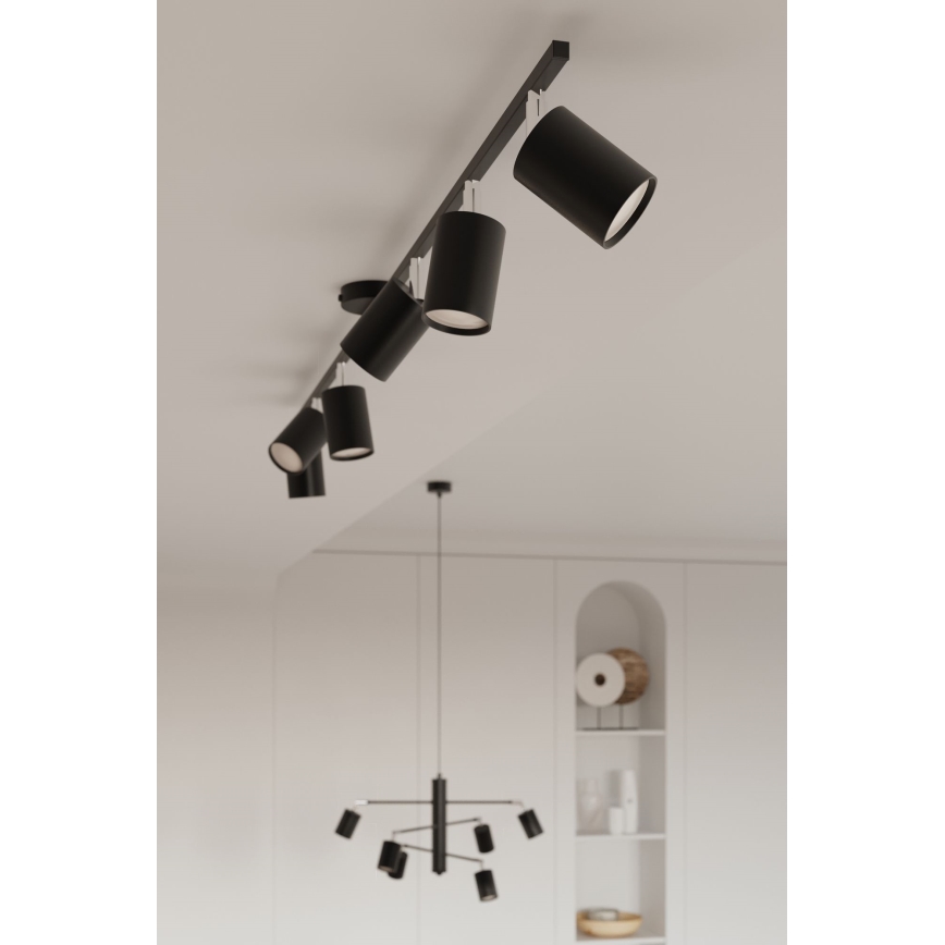 Candelabro suspenso LEMMI 6xGU10/10W/230V preto