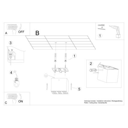 Foco LED OZZY LED/16W/230V preto