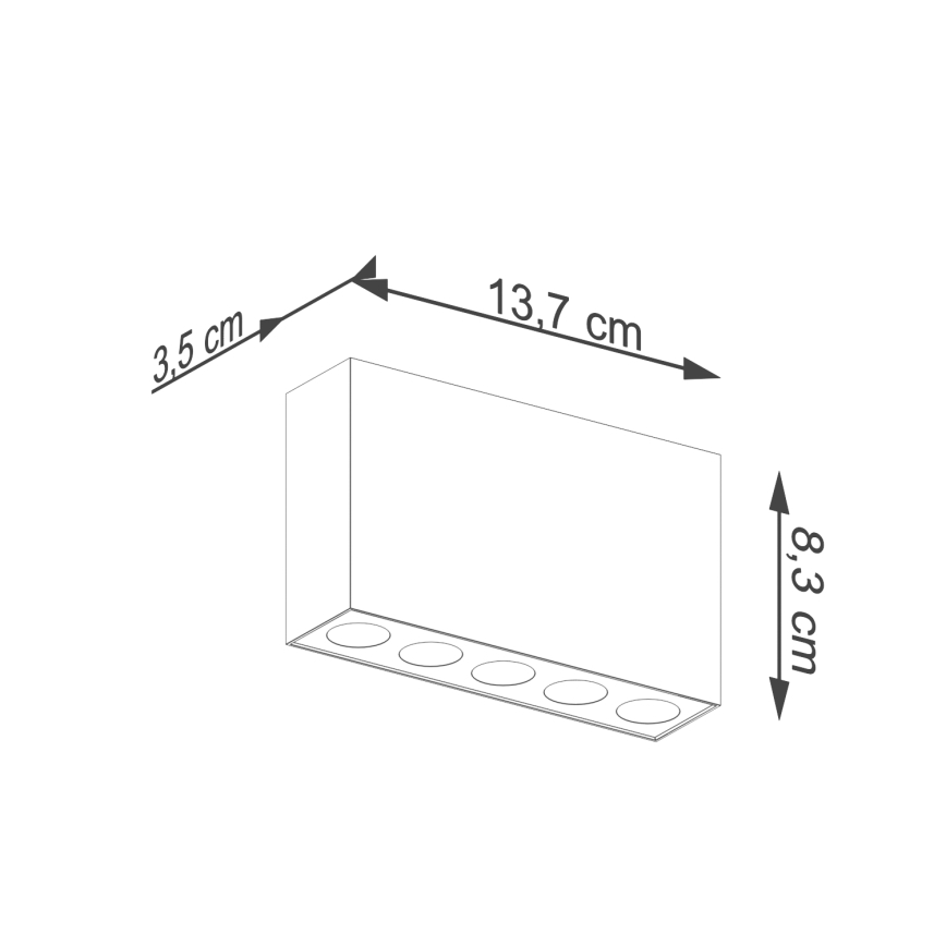 Foco LED SOLE LED/11W/230V preto