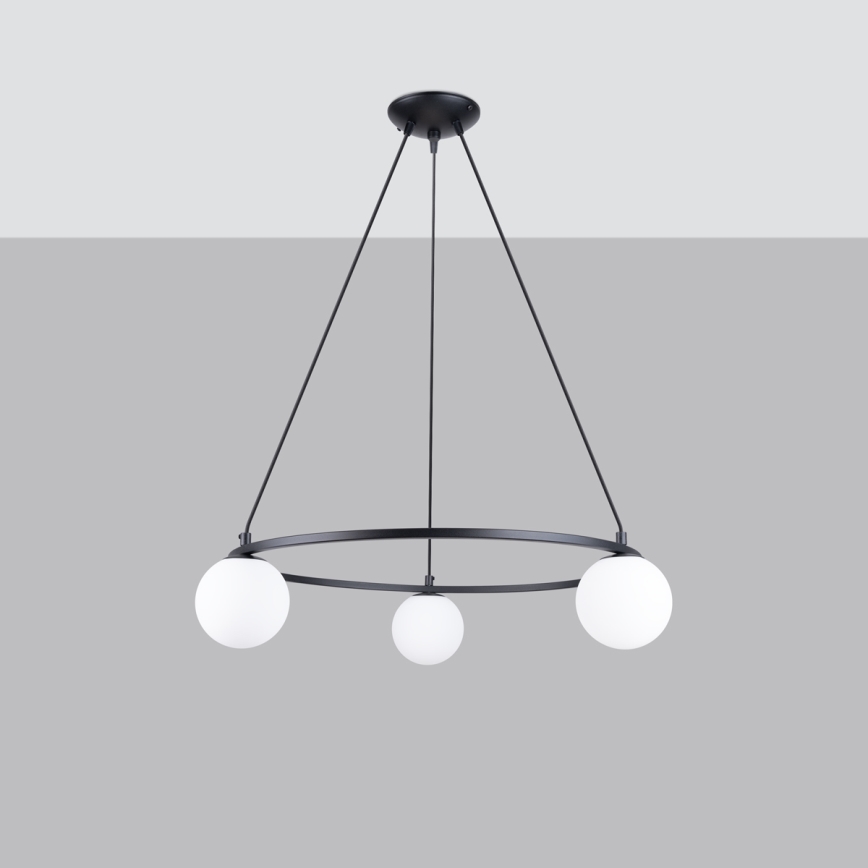 Candelabro suspenso YOLI 3xG9/8W/230V preto