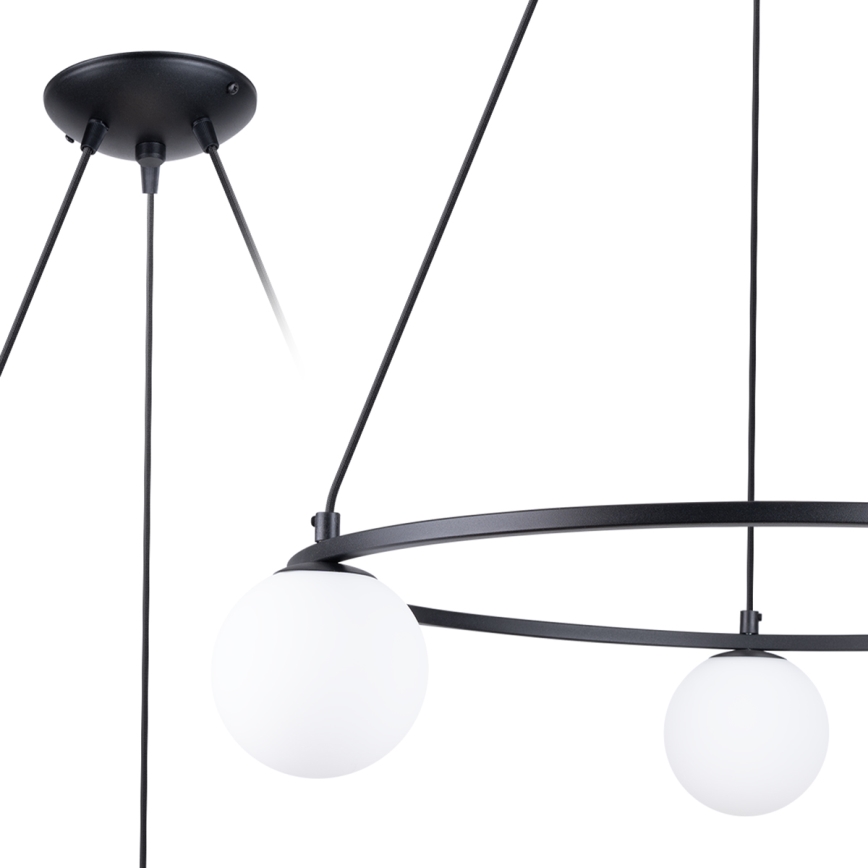 Candelabro suspenso YOLI 3xG9/8W/230V preto