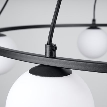 Candelabro suspenso YOLI 5xG9/8W/230V preto