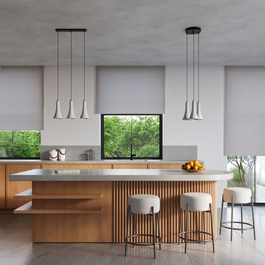 Candelabro suspenso REA 1xE14/12W/230V betão