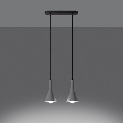 Candelabro suspenso REA 2xE14/12W/230V betão