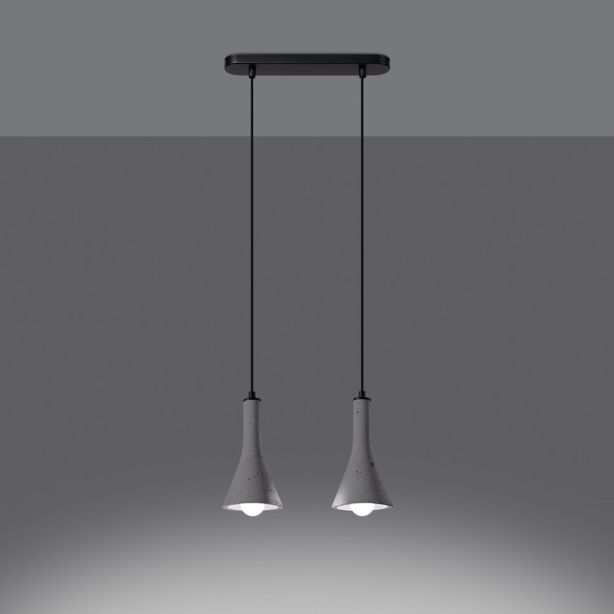 Candelabro suspenso REA 2xE14/12W/230V betão