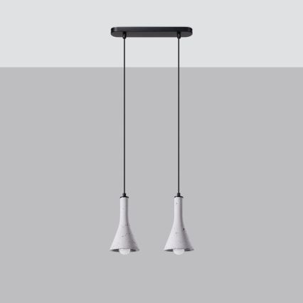 Candelabro suspenso REA 2xE14/12W/230V betão