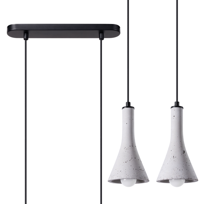 Candelabro suspenso REA 2xE14/12W/230V betão