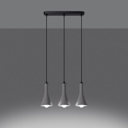 Candelabro suspenso REA 3xE14/12W/230V betão