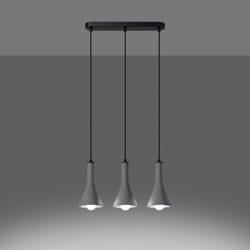 Candelabro suspenso REA 3xE14/12W/230V betão