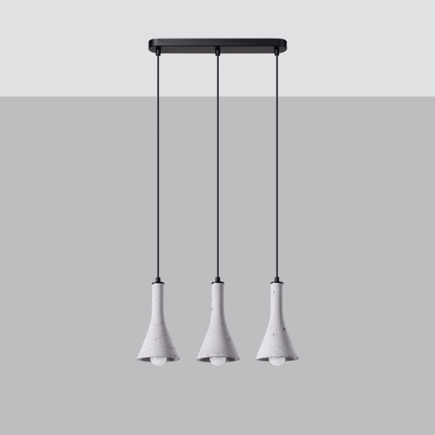 Candelabro suspenso REA 3xE14/12W/230V betão