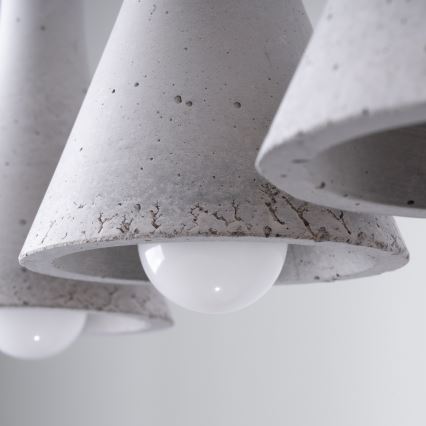 Candelabro suspenso REA 3xE14/12W/230V betão