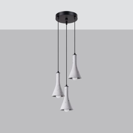 Candelabro suspenso REA 3xE14/12W/230V betão