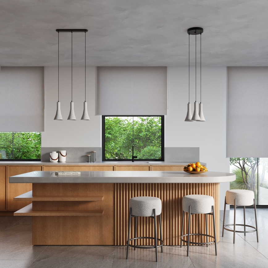Candelabro suspenso REA 3xE14/12W/230V betão