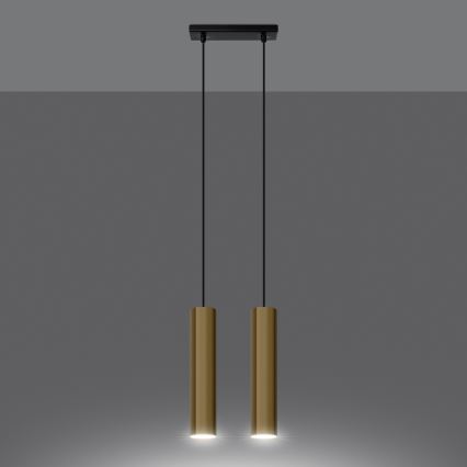 Candelabro suspenso LAGOS 2xGU10/10W/230V dourada