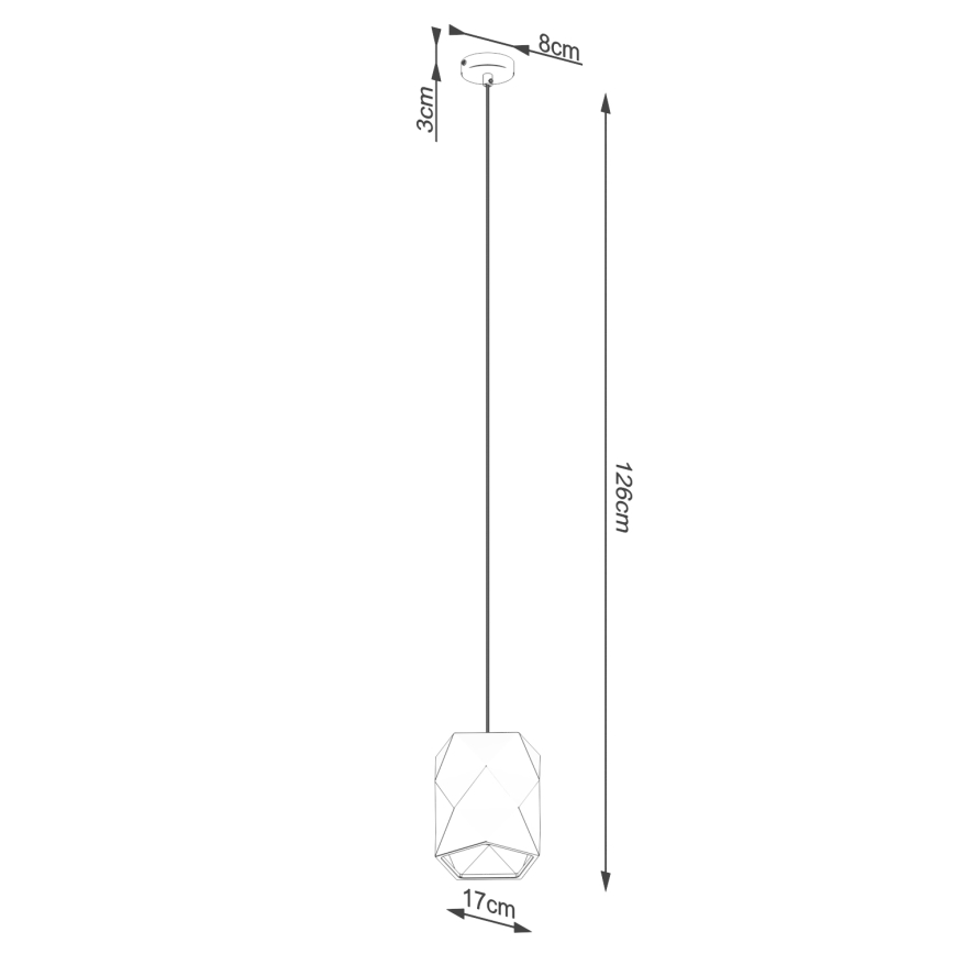 Candelabro suspenso GOBI 1xE27/15W/230V cerâmica