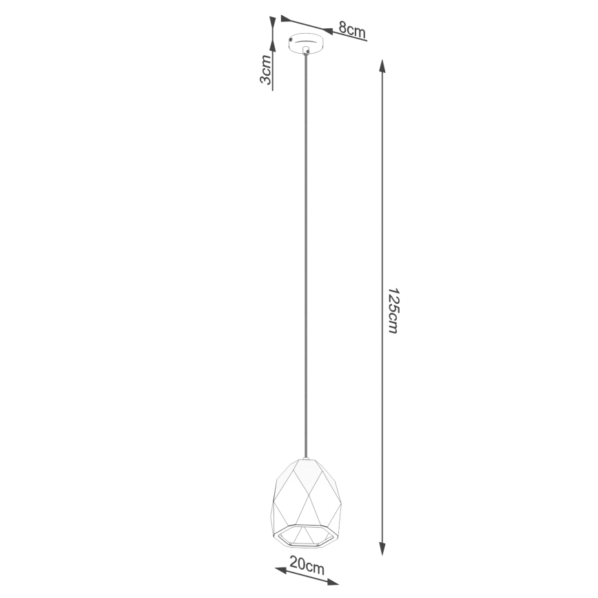 Candelabro suspenso MINT 1xE27/15W/230V cerâmica