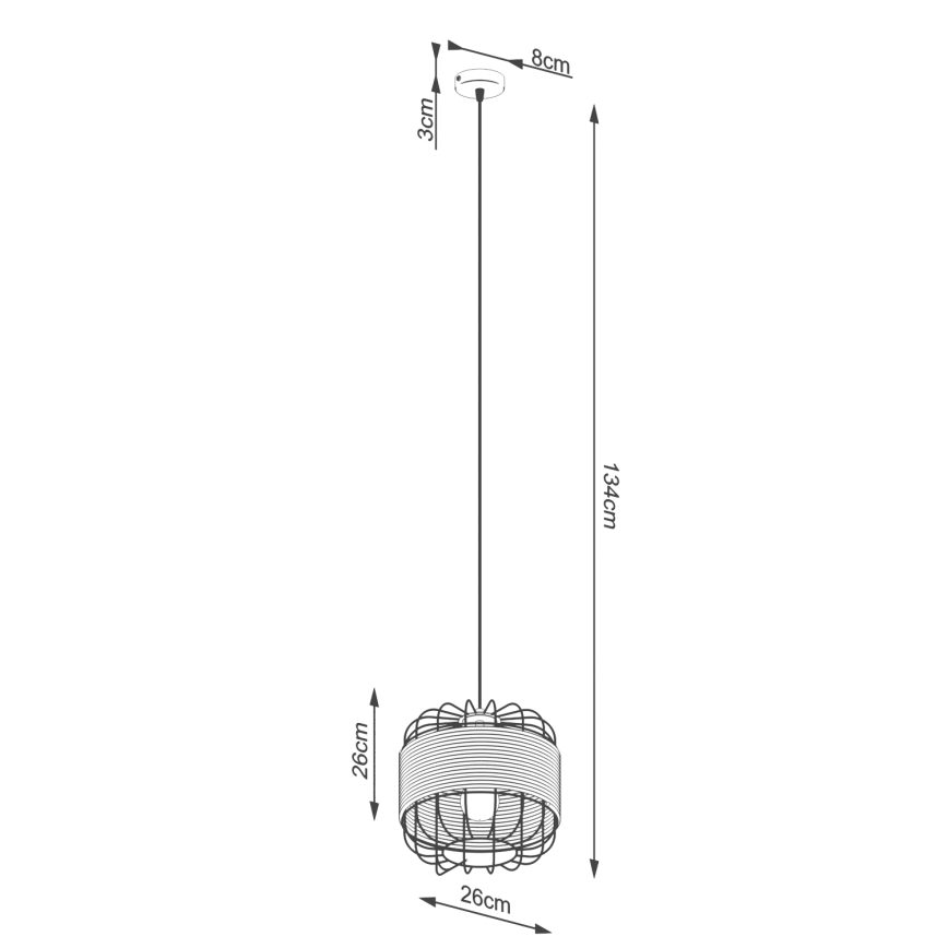 Candelabro suspenso FOST 1xE27/15W/230V