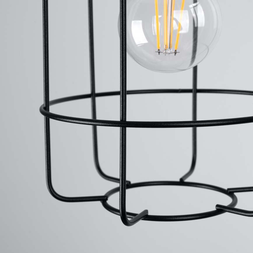 Iluminação de teto GOTTO 1xE27/15W/230V preto/faia