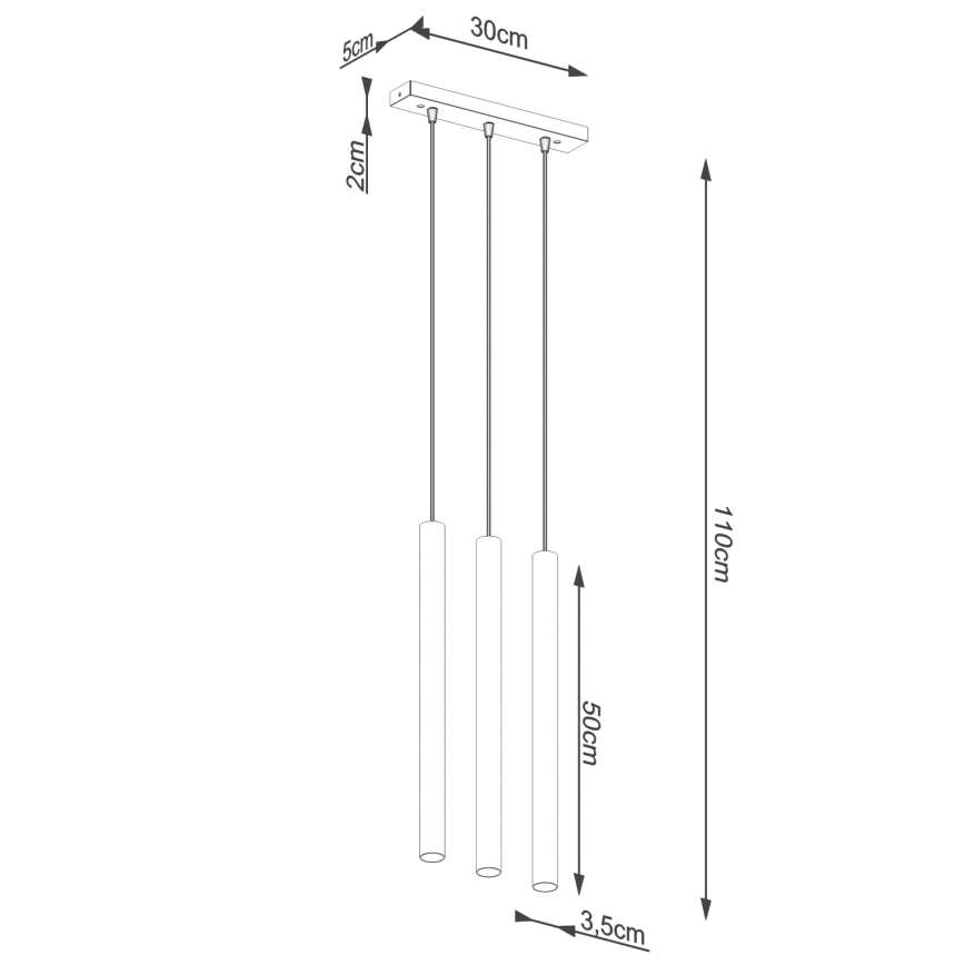 Candelabro suspenso PASTELO 3xG9/8W/230V faia