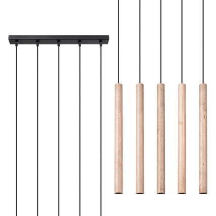 Candelabro suspenso PASTELO 5xG9/8W/230V faia