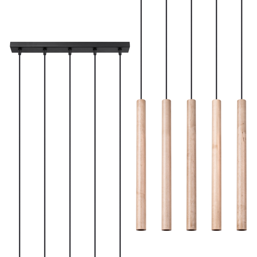 Candelabro suspenso PASTELO 5xG9/8W/230V faia