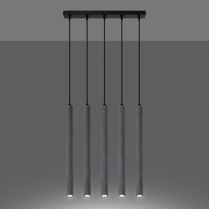 Candelabro suspenso PASTELO 5xG9/8W/230V betão