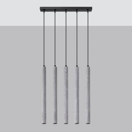 Candelabro suspenso PASTELO 5xG9/8W/230V betão