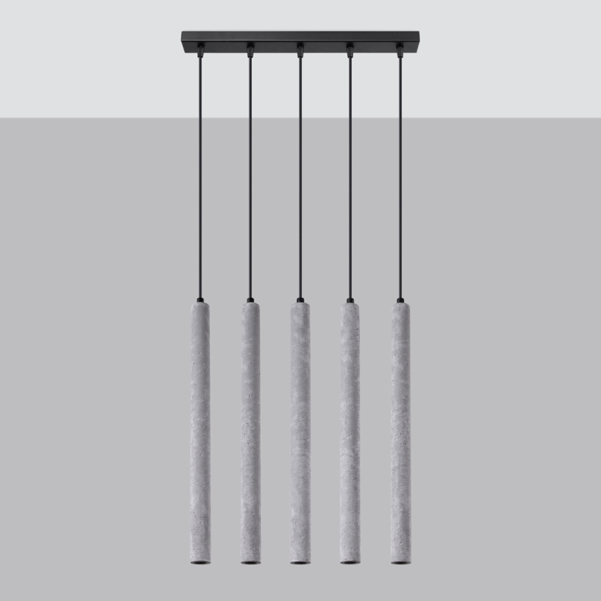 Candelabro suspenso PASTELO 5xG9/8W/230V betão