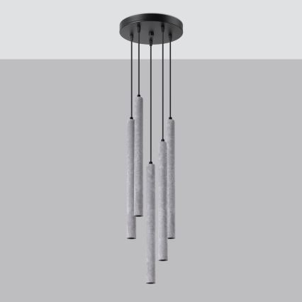 Candelabro suspenso PASTELO 5xG9/8W/230V betão