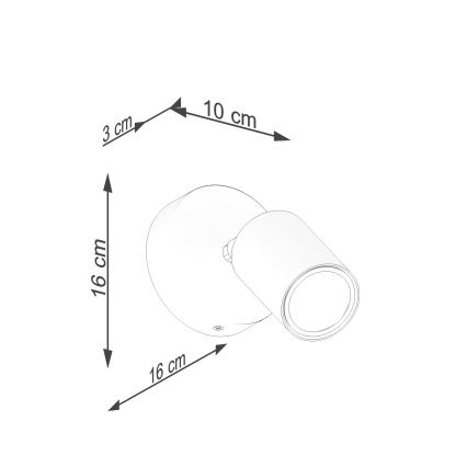 Foco de parede VERDO 1xGU10/10W/230V branco/faia