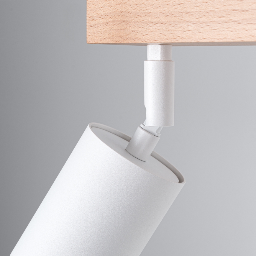 Foco VERDO 2xGU10/10W/230V branco/faia
