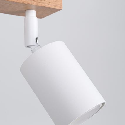 Foco VERDO 3xGU10/10W/230V branco/faia