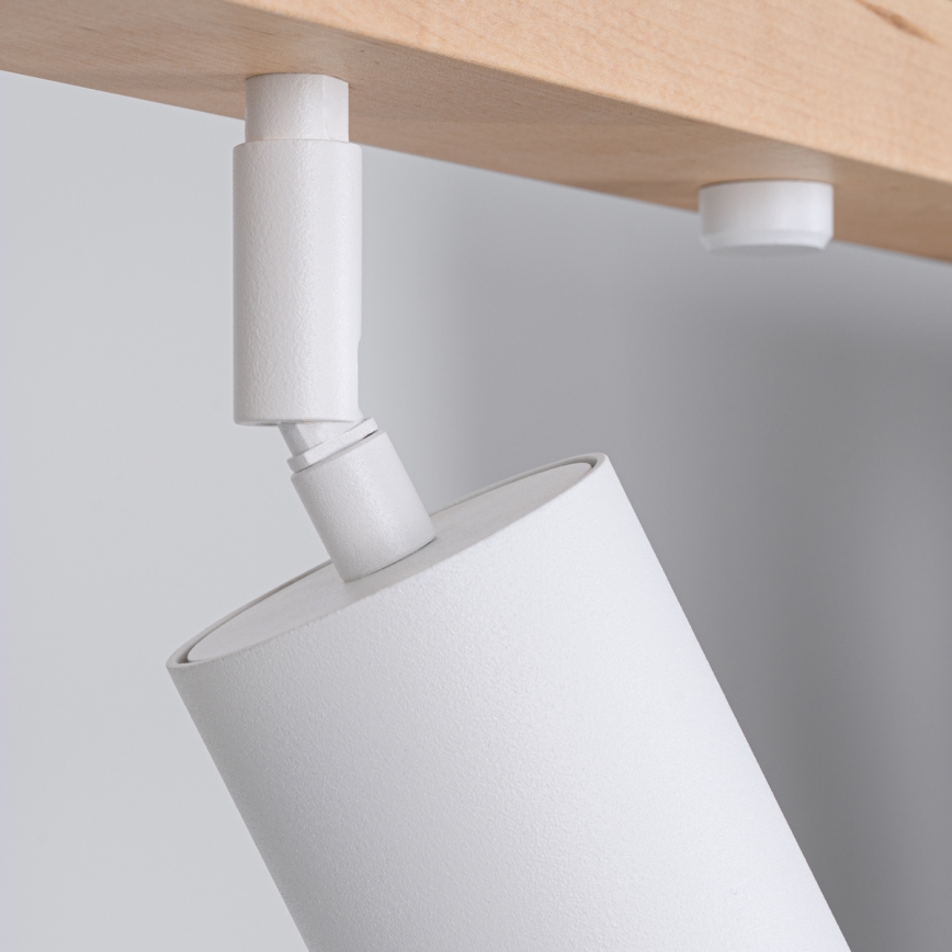 Foco VERDO 4xGU10/10W/230V branco/faia