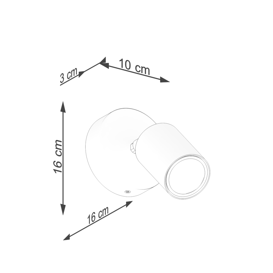 Foco de parede VERDO 1xGU10/10W/230V preto/faia