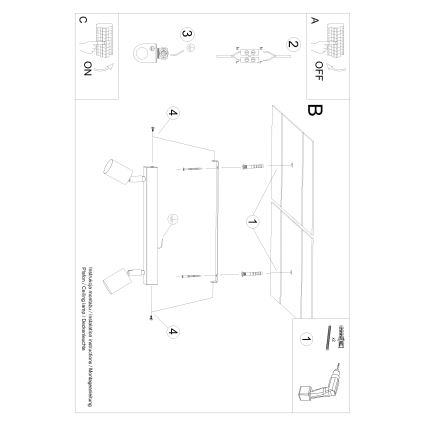 Foco VERDO 2xGU10/10W/230V preto/faia