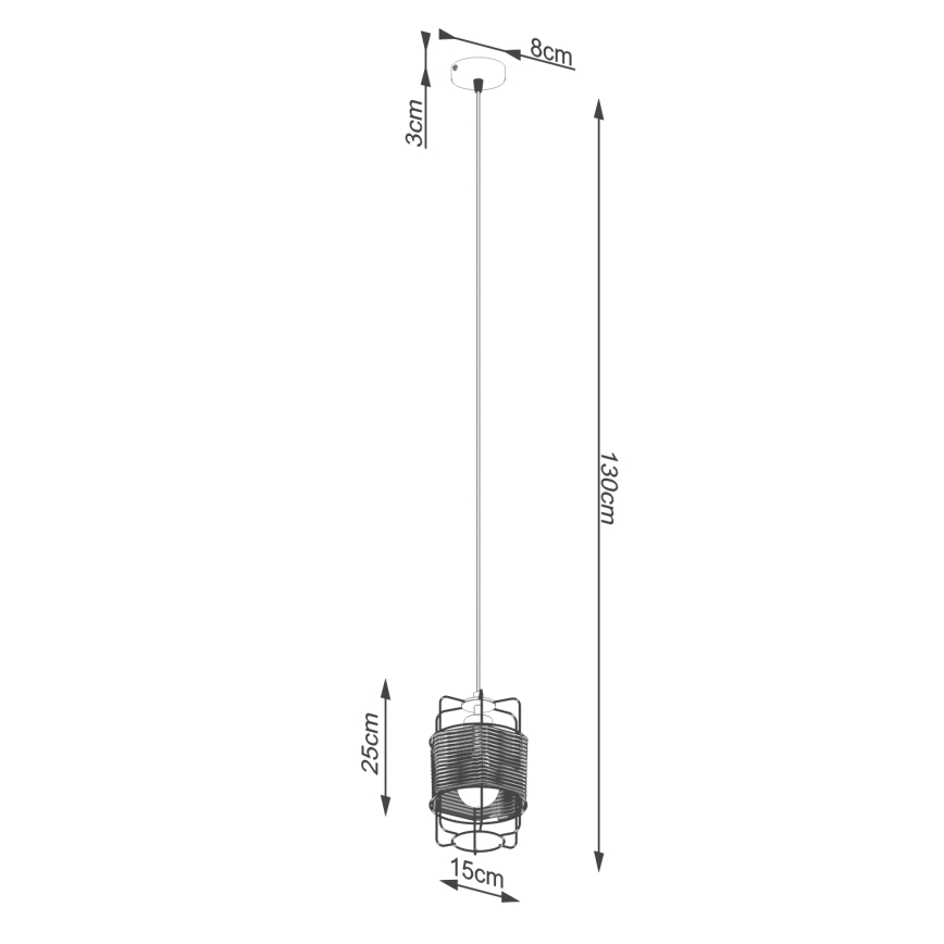 Candelabro suspenso GIZUR 1xE27/15W/230V